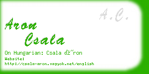 aron csala business card